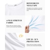 image:imageCOOFANDY Mens Swim Shirt Short Sleeve UPF 50 Sun Shirt Rash Guard TShirts Quick Dry Beach Shirts BreathableWhite