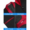 image:imageCOOFANDY Mens Tuxedo Jacket One Button Dress Suit Blazer Jacket for Wedding Dinner Prom PartyBlack Red