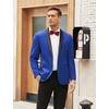 image:imageCOOFANDY Mens Tuxedo Jacket One Button Dress Suit Blazer Jacket for Wedding Dinner Prom PartyBlue