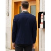 image:imageCOOFANDY Mens Tuxedo Jacket One Button Dress Suit Blazer Jacket for Wedding Dinner Prom PartyDark Blue