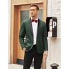 image:imageCOOFANDY Mens Tuxedo Jacket One Button Dress Suit Blazer Jacket for Wedding Dinner Prom PartyDeep Green