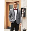 image:imageCOOFANDY Mens Tuxedo Jacket One Button Dress Suit Blazer Jacket for Wedding Dinner Prom PartyGray