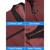 image:imageCOOFANDY Mens Tuxedo Jacket One Button Dress Suit Blazer Jacket for Wedding Dinner Prom PartyRedjacquard