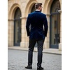 image:imageCOOFANDY Mens Tuxedo Jacket Slim Fit Velvet Blazer One Button Suit Jacket for Wedding Prom PartyNavy Blue