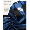 image:imageCOOFANDY Mens Tuxedo Jacket Slim Fit Velvet Blazer One Button Suit Jacket for Wedding Prom PartyNavy Blue