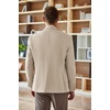 image:imageCOOFANDY Mens Tweed Blazer Slim Fit Casual Sport Coat Two Button Knit Suit JacketBeige