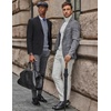 image:imageCOOFANDY Mens Tweed Blazer Slim Fit Casual Sport Coat Two Button Knit Suit JacketBlack
