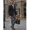 image:imageCOOFANDY Mens Tweed Blazer Slim Fit Casual Sport Coat Two Button Knit Suit JacketBlack