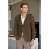 image:imageCOOFANDY Mens Tweed Blazer Slim Fit Casual Sport Coat Two Button Knit Suit JacketBrown