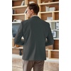 image:imageCOOFANDY Mens Tweed Blazer Slim Fit Casual Sport Coat Two Button Knit Suit JacketDark Grey