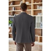 image:imageCOOFANDY Mens Tweed Blazer Slim Fit Casual Sport Coat Two Button Knit Suit JacketHeathered Dark Grey
