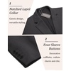 image:imageCOOFANDY Mens Tweed Blazer Slim Fit Casual Sport Coat Two Button Knit Suit JacketHeathered Dark Grey