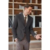 image:imageCOOFANDY Mens Tweed Blazer Slim Fit Casual Sport Coat Two Button Knit Suit JacketHeathered Dark Grey