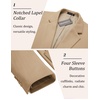 image:imageCOOFANDY Mens Tweed Blazer Slim Fit Casual Sport Coat Two Button Knit Suit JacketKhaki