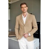 image:imageCOOFANDY Mens Tweed Blazer Slim Fit Casual Sport Coat Two Button Knit Suit JacketKhaki