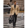 image:imageCOOFANDY Mens Tweed Blazer Slim Fit Casual Sport Coat Two Button Knit Suit JacketKhaki