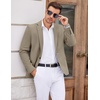 image:imageCOOFANDY Mens Tweed Herringbone Blazer One Button Casual Sports Coats Slim Fit Suit Jackets Formal Dress BlazersArmy Green