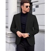 image:imageCOOFANDY Mens Tweed Herringbone Blazer One Button Casual Sports Coats Slim Fit Suit Jackets Formal Dress BlazersBlack