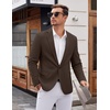 image:imageCOOFANDY Mens Tweed Herringbone Blazer One Button Casual Sports Coats Slim Fit Suit Jackets Formal Dress BlazersBrown