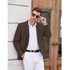 image:imageCOOFANDY Mens Tweed Herringbone Blazer One Button Casual Sports Coats Slim Fit Suit Jackets Formal Dress BlazersBrown