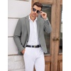 image:imageCOOFANDY Mens Tweed Herringbone Blazer One Button Casual Sports Coats Slim Fit Suit Jackets Formal Dress BlazersDark Grey