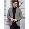 image:imageCOOFANDY Mens Tweed Herringbone Blazer One Button Casual Sports Coats Slim Fit Suit Jackets Formal Dress BlazersDark Grey