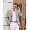 image:imageCOOFANDY Mens Tweed Herringbone Blazer One Button Casual Sports Coats Slim Fit Suit Jackets Formal Dress BlazersKhaki