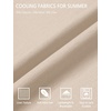 image:imageCOOFANDY Mens UltraLight Summer Shorts Casual Drawstring 9 Linen Shorts with PocketsBeige