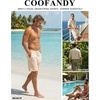 image:imageCOOFANDY Mens UltraLight Summer Shorts Casual Drawstring 9 Linen Shorts with PocketsBlue Grey