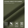 image:imageCOOFANDY Mens UltraLight Summer Shorts Casual Drawstring 9 Linen Shorts with PocketsOlive Green