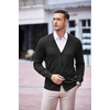 image:imageCOOFANDY Mens V Neck Cardigan Sweater Casual Lightweight Button Down Knitted Cardigan SweaterBlack
