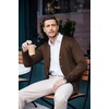 image:imageCOOFANDY Mens V Neck Cardigan Sweater Casual Lightweight Button Down Knitted Cardigan SweaterBrown