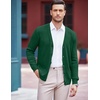 image:imageCOOFANDY Mens V Neck Cardigan Sweater Casual Lightweight Button Down Knitted Cardigan SweaterGreen