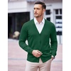 image:imageCOOFANDY Mens V Neck Cardigan Sweater Casual Lightweight Button Down Knitted Cardigan SweaterGreen
