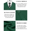 image:imageCOOFANDY Mens V Neck Cardigan Sweater Casual Lightweight Button Down Knitted Cardigan SweaterGreen