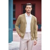 image:imageCOOFANDY Mens V Neck Cardigan Sweater Casual Lightweight Button Down Knitted Cardigan SweaterKhaki