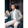 image:imageCOOFANDY Mens V Neck Cardigan Sweater Casual Lightweight Button Down Knitted Cardigan SweaterLight Grey