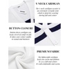 image:imageCOOFANDY Mens V Neck Cardigan Sweater Casual Lightweight Button Down Knitted Cardigan SweaterWhite Stripe