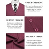 image:imageCOOFANDY Mens V Neck Cardigan Sweater Casual Lightweight Button Down Knitted Cardigan SweaterWine Red