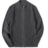 image:imageCOOFANDY Mens Zip Up Cardigan Sweater Slim Fit Casual Full Zip Sweaters Knit Stand Collar Cardigans with 2 Front PocketsDark Gray