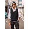 image:imageCOOFANDY Sweater Vest for Men Regular Fit V Neck Sleeveless Knitted Pullovers SweaterBlack