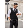image:imageCOOFANDY Sweater Vest for Men Regular Fit V Neck Sleeveless Knitted Pullovers SweaterBlack