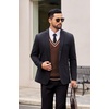 image:imageCOOFANDY Sweater Vest for Men Regular Fit V Neck Sleeveless Knitted Pullovers SweaterBrown