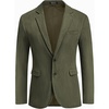 image:imageCOOFADNY Mens Casual Corduroy Blazer Classic Fit Two Button Sport Coat Fashion Notch Lapel Blazer JacketArmy Green
