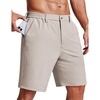 image:imageCOOFANDY Mens 7 Inch Classic Fit Golf Shorts Lightweight Stretch Quick Dry Hiking Short UPF50Khaki