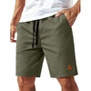 image:imageCOOFANDY Mens 9 Casual Shorts with Zipper Pocket Elastic Waist Drawstring Chinos Short Summer Lightweight Cotton ShortsArmy Green