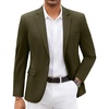 image:imageCOOFANDY Mens Blazer Jacket One Button Casual Suit Jackets Stretch Knit Sport CoatArmy Green