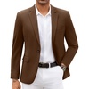 image:imageCOOFANDY Mens Blazer Jacket One Button Casual Suit Jackets Stretch Knit Sport CoatBrown