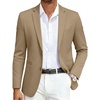 image:imageCOOFANDY Mens Casual Blazer Slim Fit Sport Coats Two Button Knit Textured Suit JacketKhaki