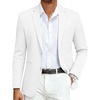 image:imageCOOFANDY Mens Casual Blazer Slim Fit Sport Coats Two Button Knit Textured Suit JacketWhite